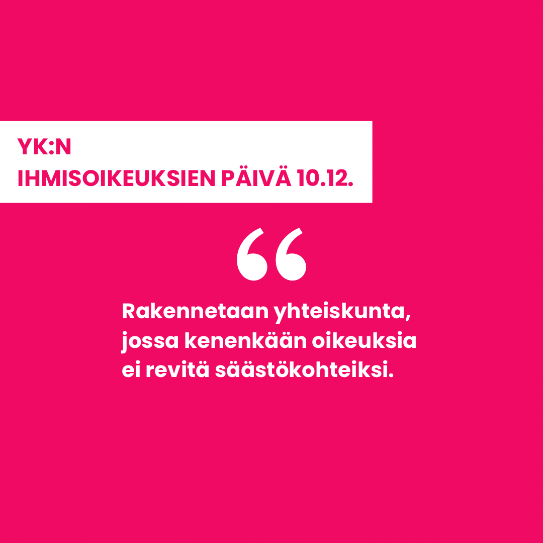 Ihmisoikeudet eivät ole kauppatavaraa
